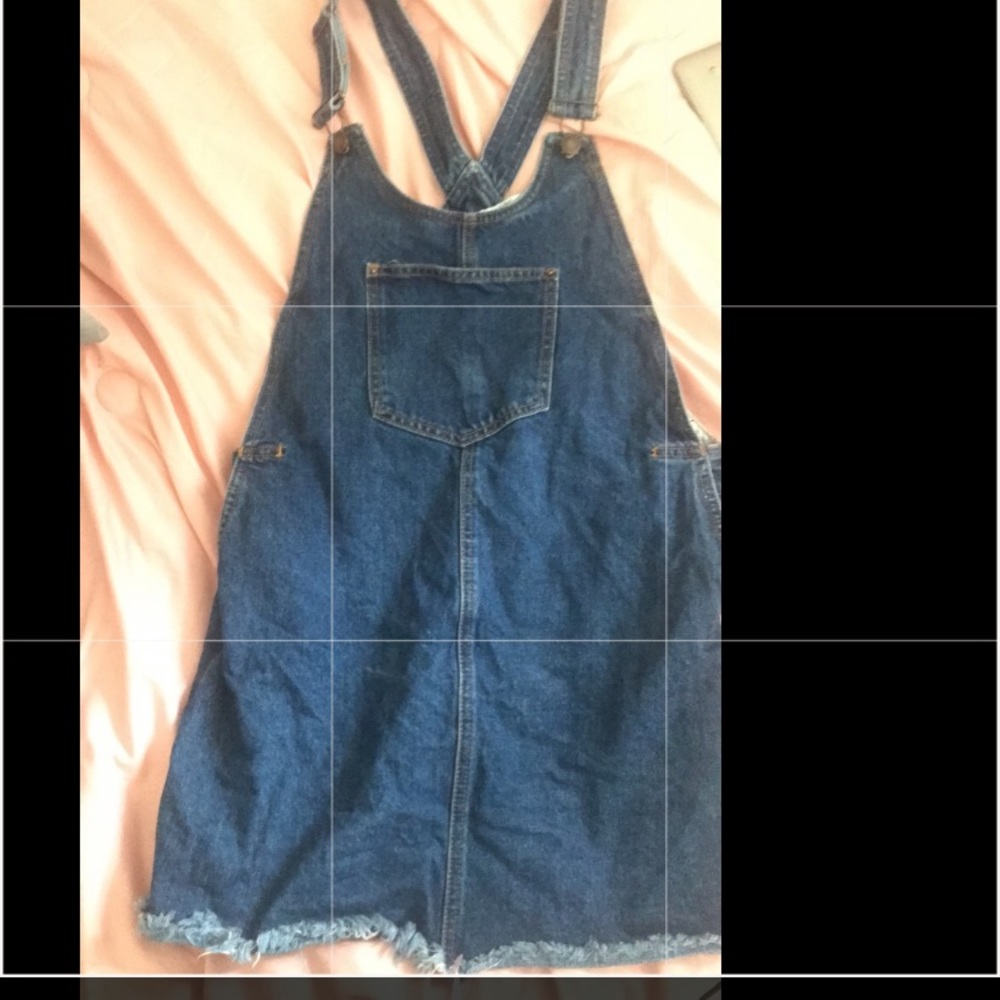 A jean overall dress